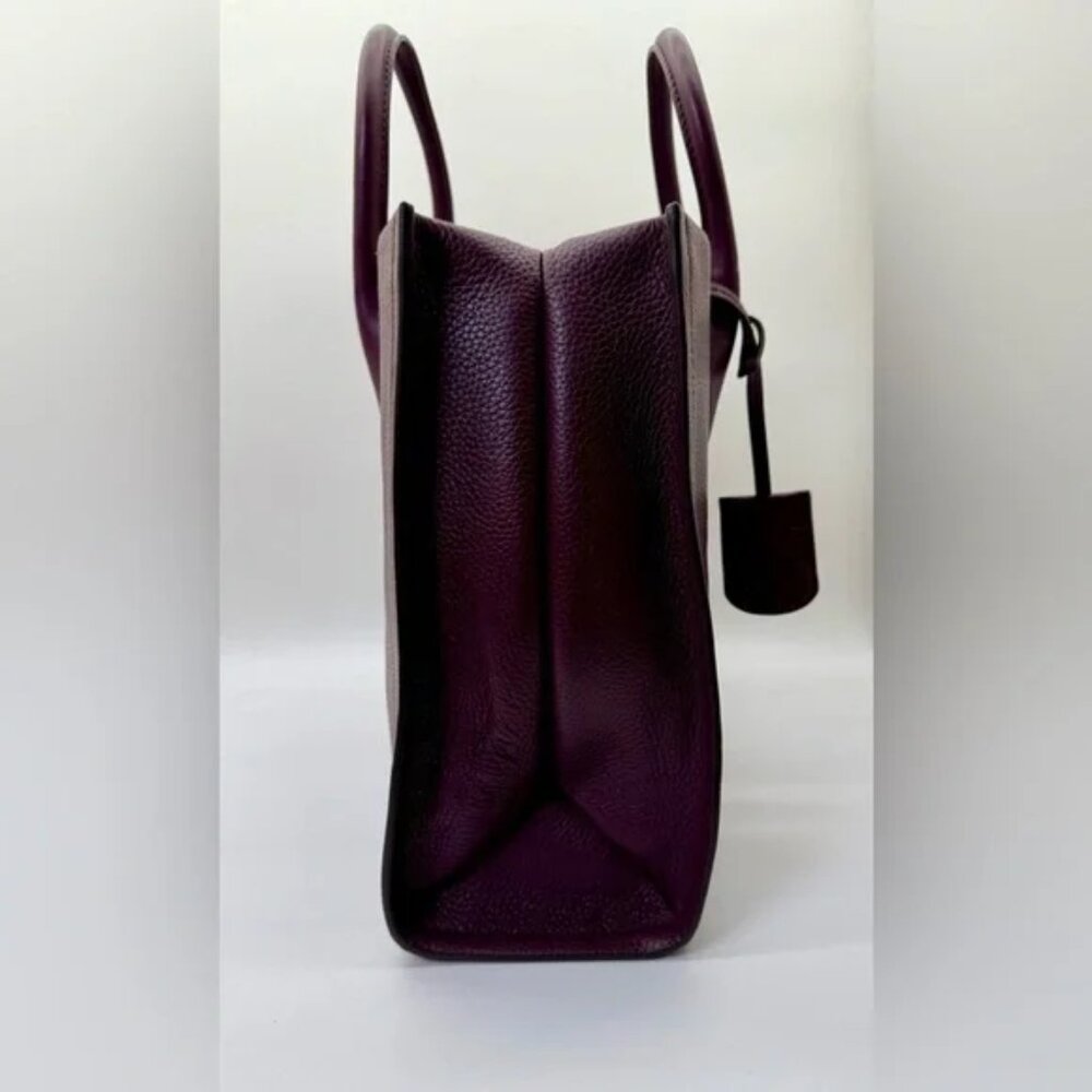 Michael Kors Mirella Large Pebbled Leather Tote – Deep Plum Pebbled Leather - Picture 6 of 7